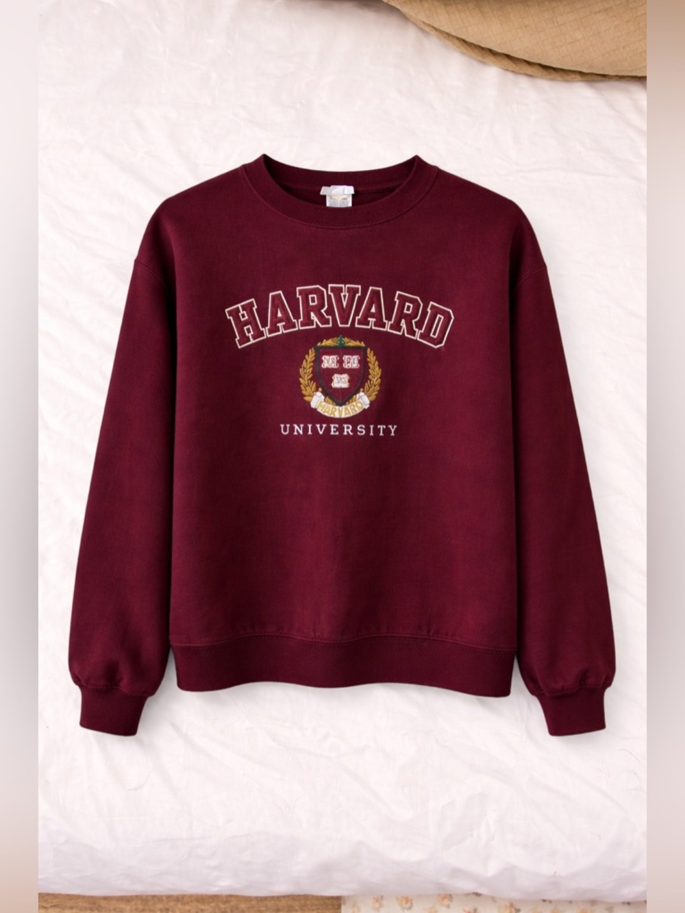 Officially Licensed Harvard Champion Appliqué Crew Neck Sweatshirt Size XL
